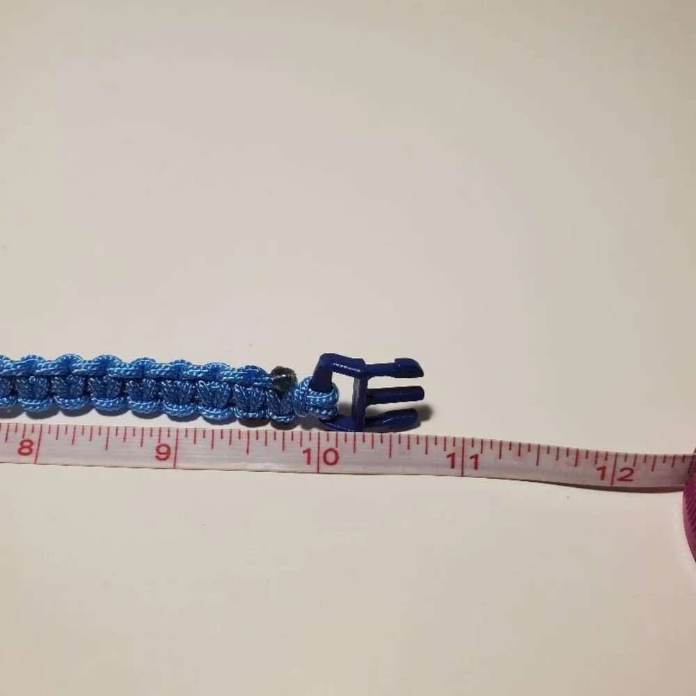 Hand Made Paracord Blue Cat Kitten Toy Dog Collar